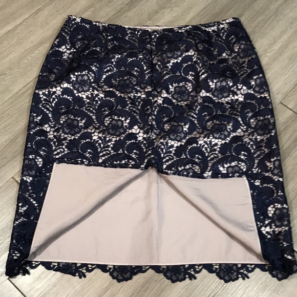 Jacques Vert New Navy Blue Lace Skirt size 14 - Picture 8 of 10